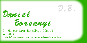 daniel borsanyi business card